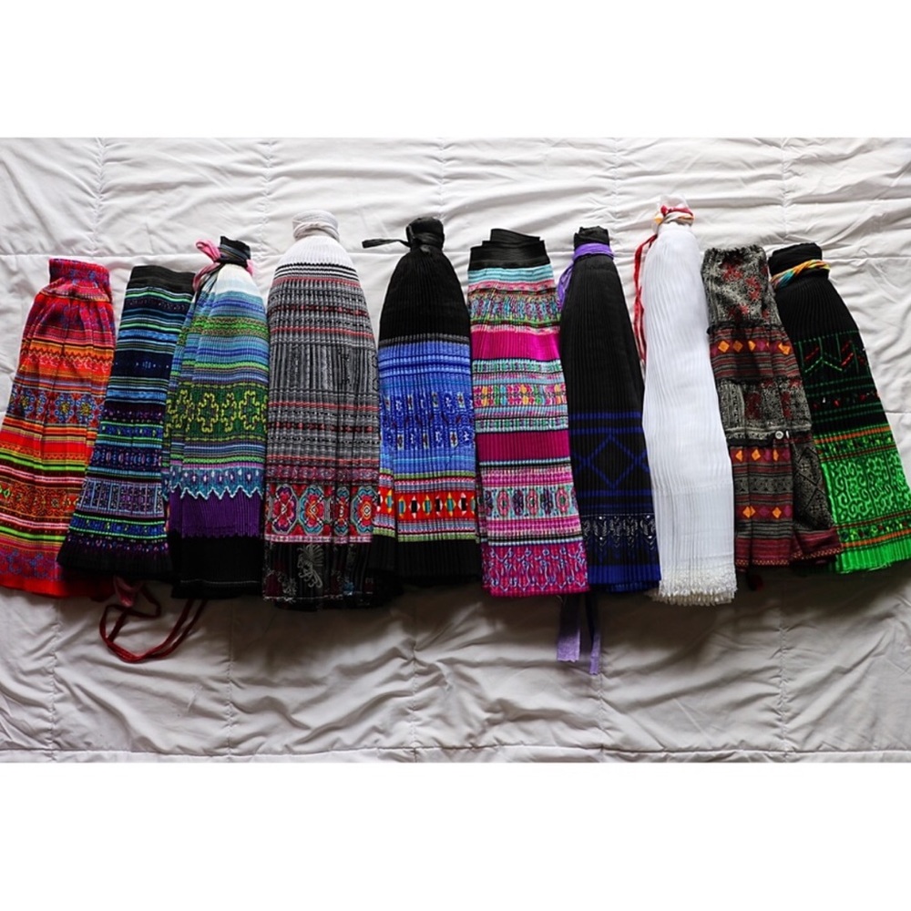 white hmong skirt